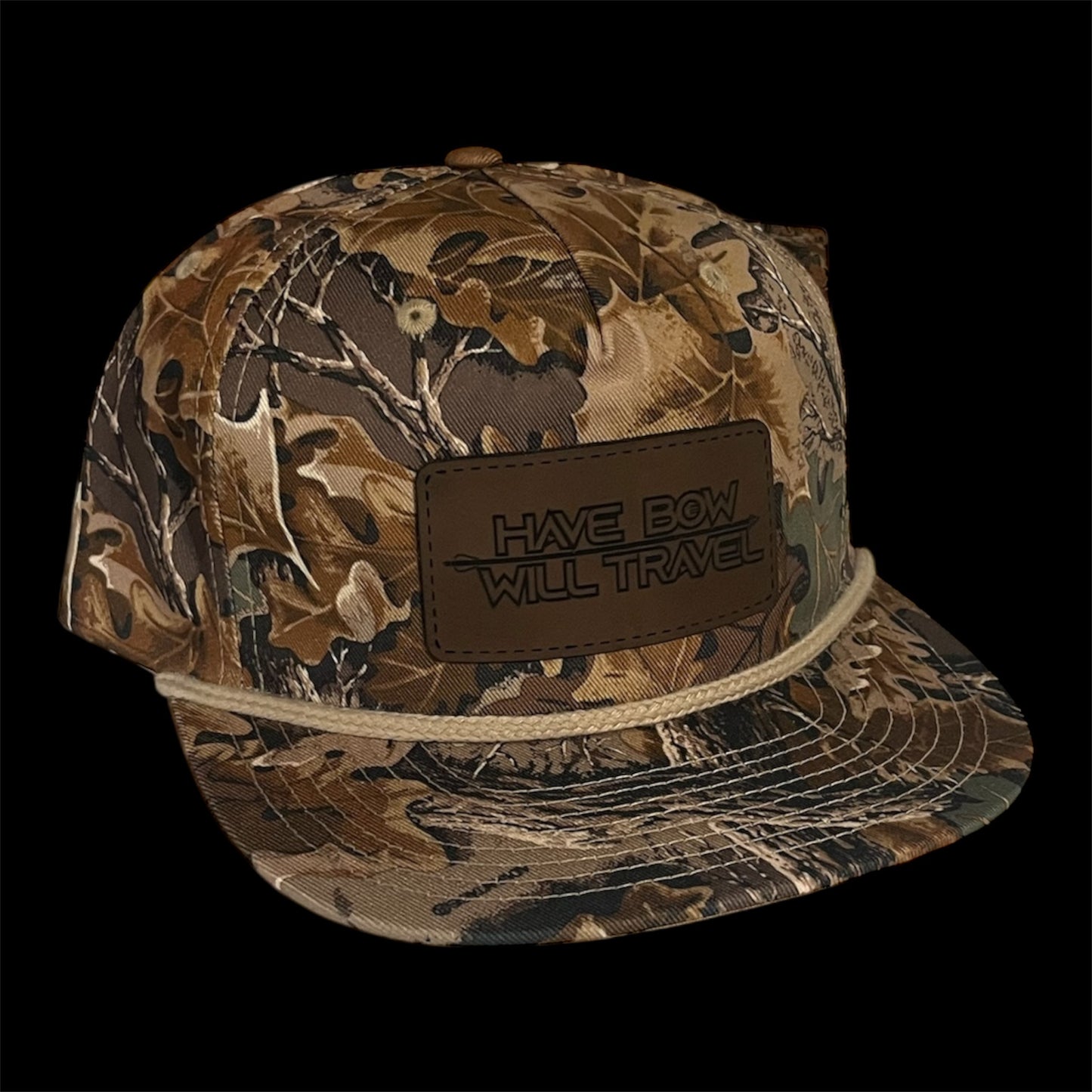 Leather Patch Rope Hat